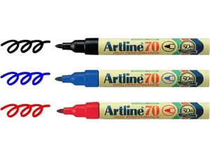 Μαρκαδόρος ανεξίτηλος Artline No70 σε διάφορα χρώματα